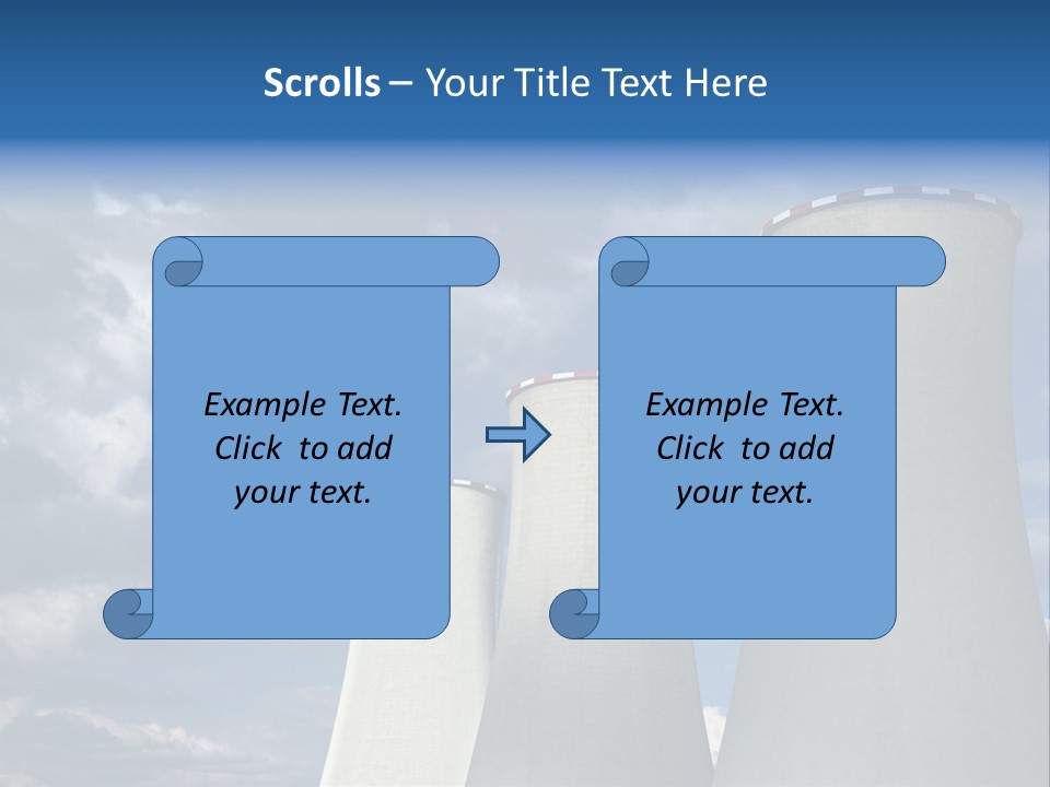 A Power Plant With Smoke Coming Out Of It PowerPoint Template