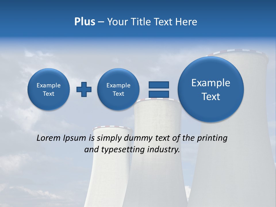 A Power Plant With Smoke Coming Out Of It PowerPoint Template