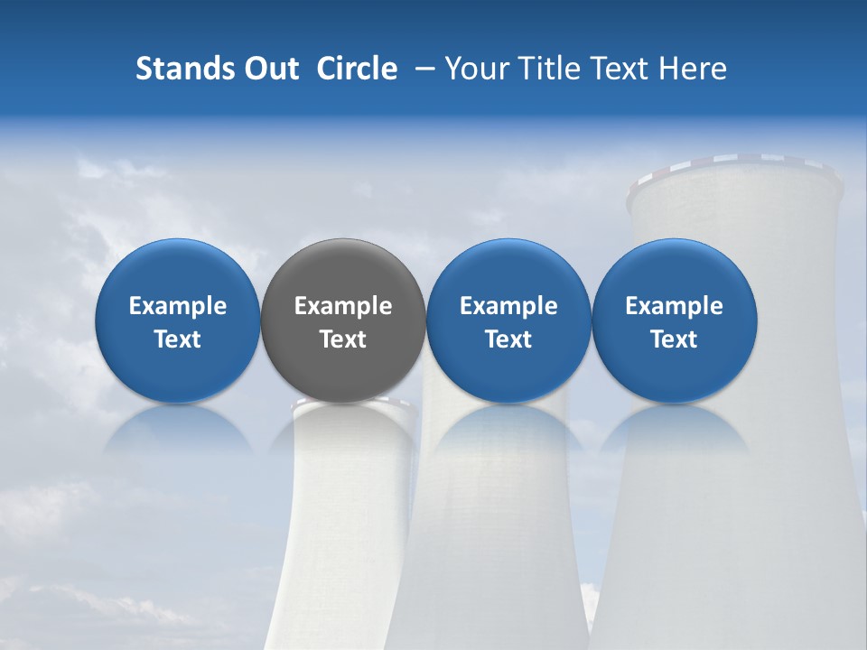 A Power Plant With Smoke Coming Out Of It PowerPoint Template