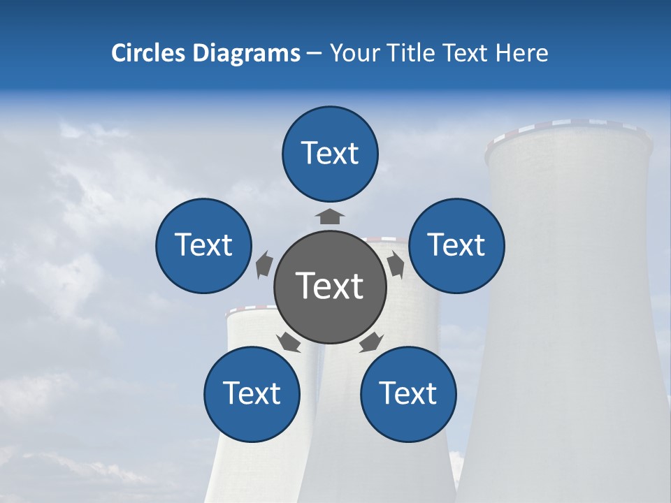 A Power Plant With Smoke Coming Out Of It PowerPoint Template