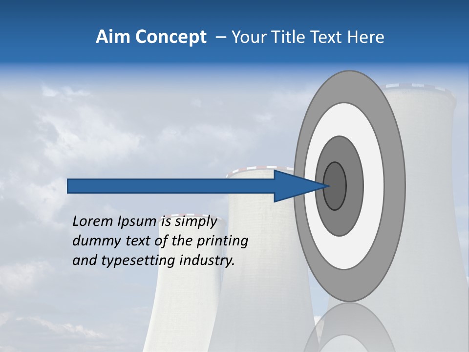 A Power Plant With Smoke Coming Out Of It PowerPoint Template