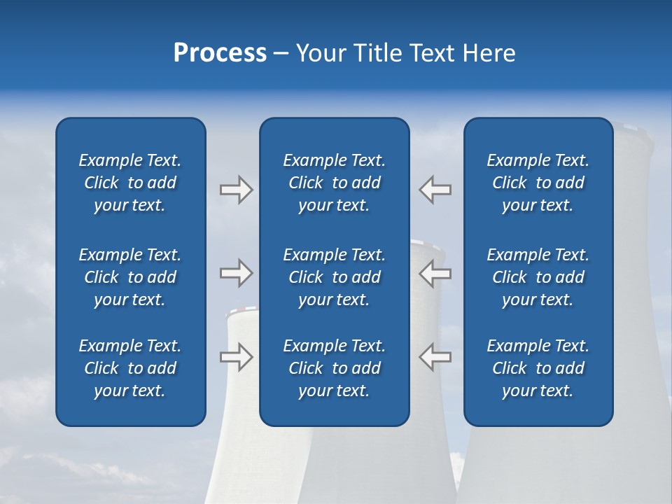 A Power Plant With Smoke Coming Out Of It PowerPoint Template