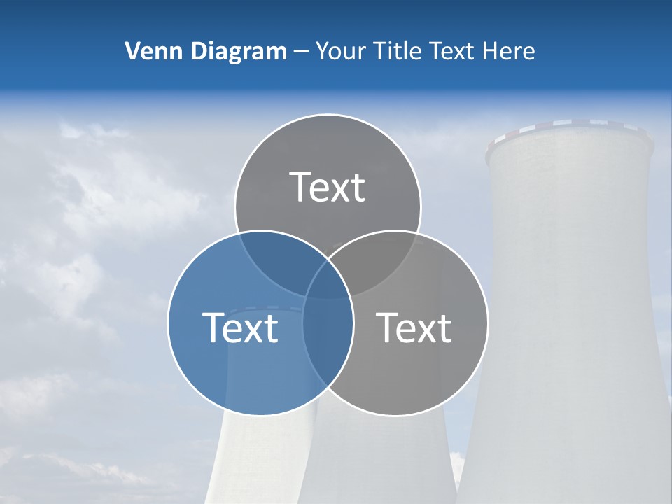 A Power Plant With Smoke Coming Out Of It PowerPoint Template