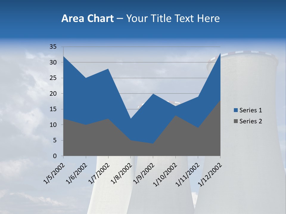 A Power Plant With Smoke Coming Out Of It PowerPoint Template