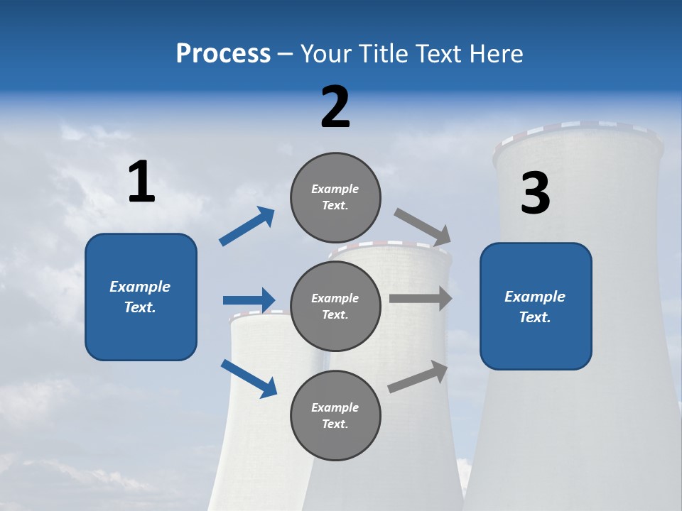 A Power Plant With Smoke Coming Out Of It PowerPoint Template
