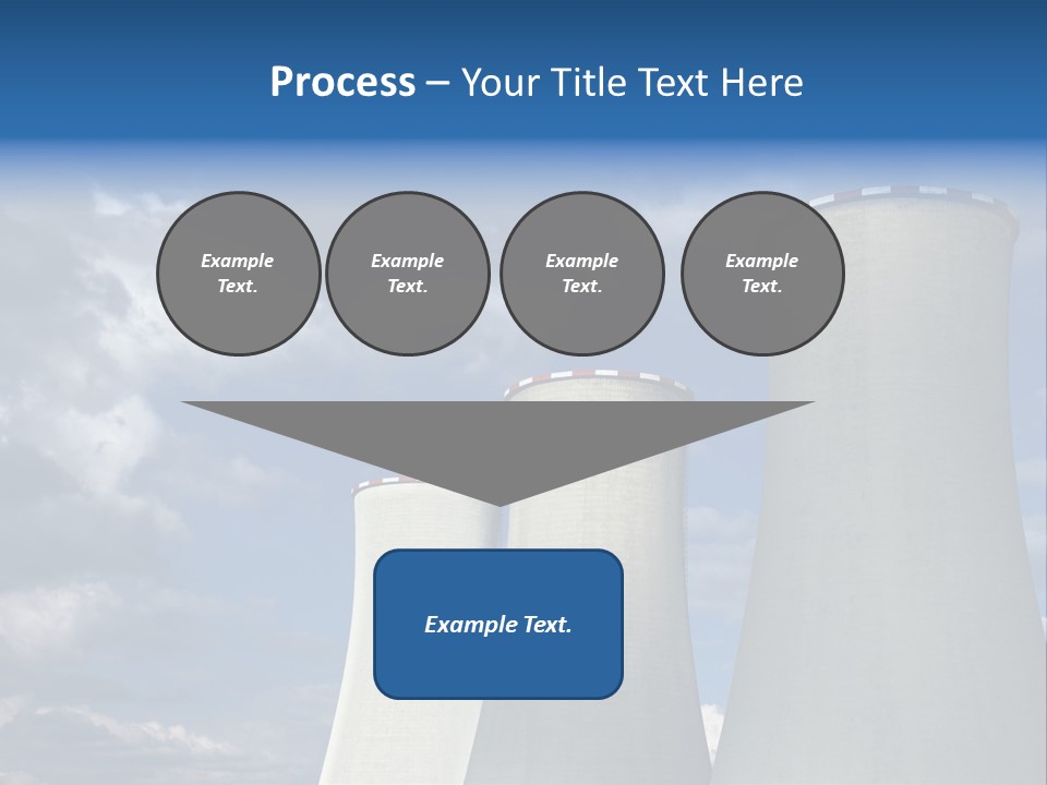 A Power Plant With Smoke Coming Out Of It PowerPoint Template