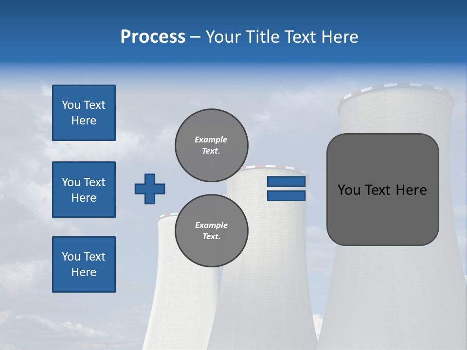 A Power Plant With Smoke Coming Out Of It PowerPoint Template