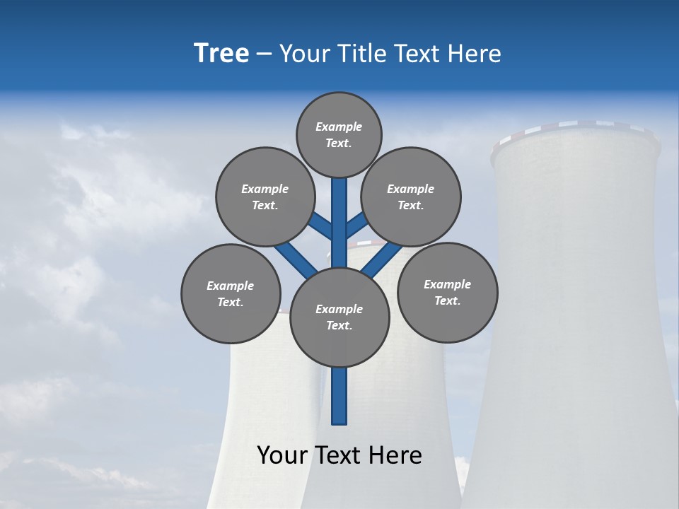 A Power Plant With Smoke Coming Out Of It PowerPoint Template