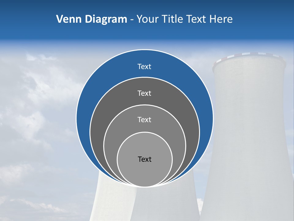 A Power Plant With Smoke Coming Out Of It PowerPoint Template