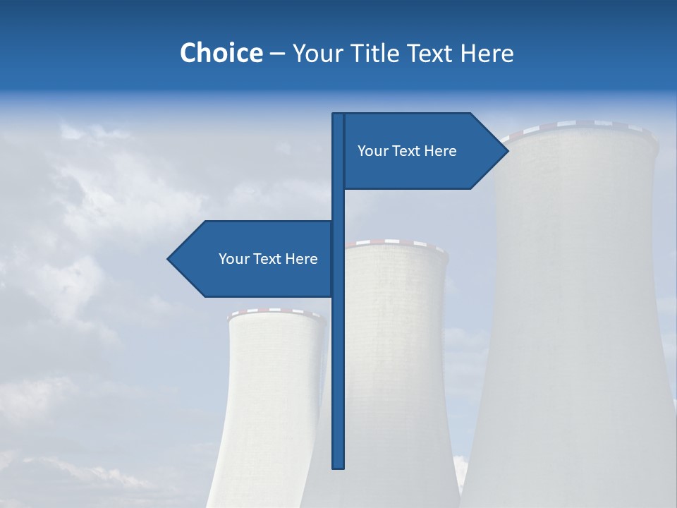 A Power Plant With Smoke Coming Out Of It PowerPoint Template