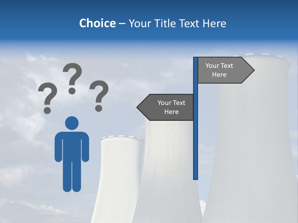 A Power Plant With Smoke Coming Out Of It PowerPoint Template