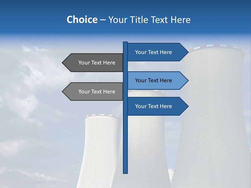 A Power Plant With Smoke Coming Out Of It PowerPoint Template