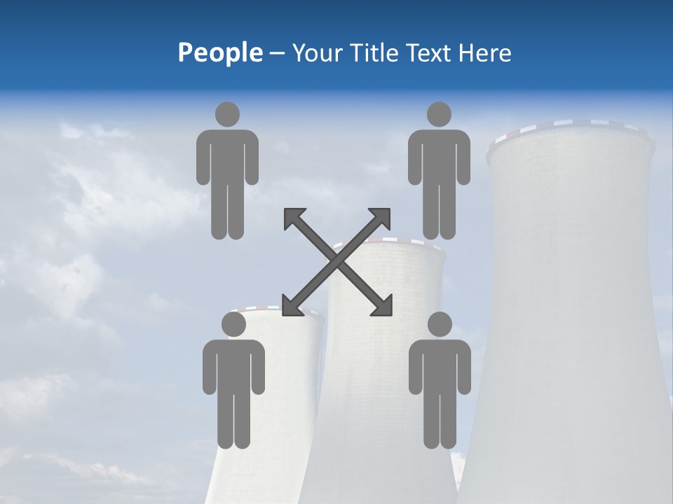 A Power Plant With Smoke Coming Out Of It PowerPoint Template