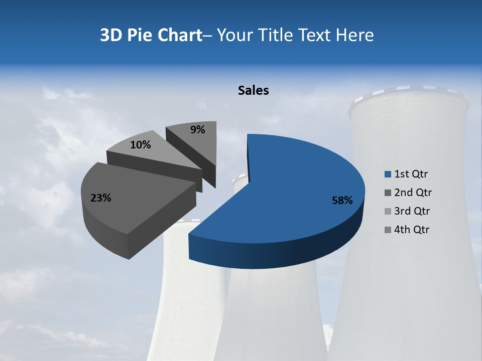 A Power Plant With Smoke Coming Out Of It PowerPoint Template