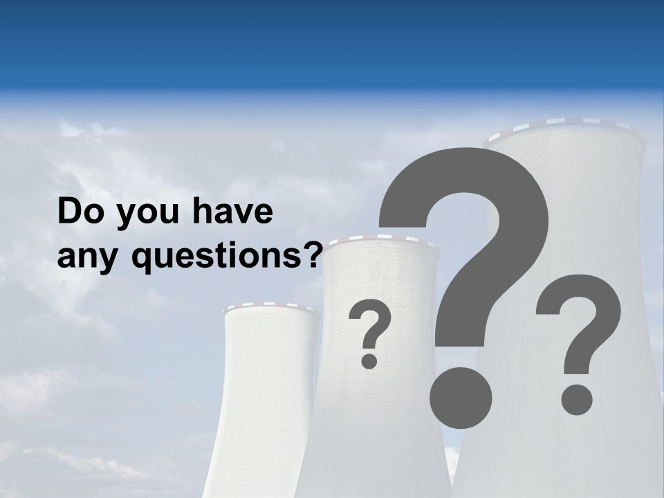 A Power Plant With Smoke Coming Out Of It PowerPoint Template