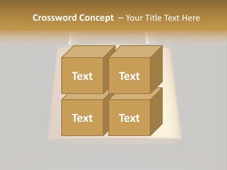 A Golden Padlock With A Man Standing On It PowerPoint Template