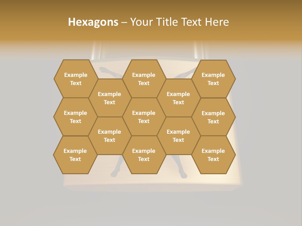 A Golden Padlock With A Man Standing On It PowerPoint Template