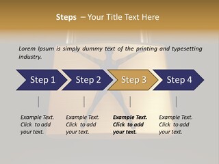A Golden Padlock With A Man Standing On It PowerPoint Template