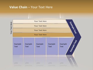 A Golden Padlock With A Man Standing On It PowerPoint Template