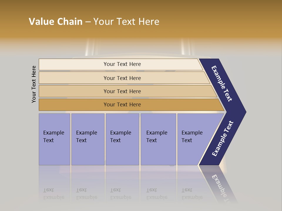 A Golden Padlock With A Man Standing On It PowerPoint Template