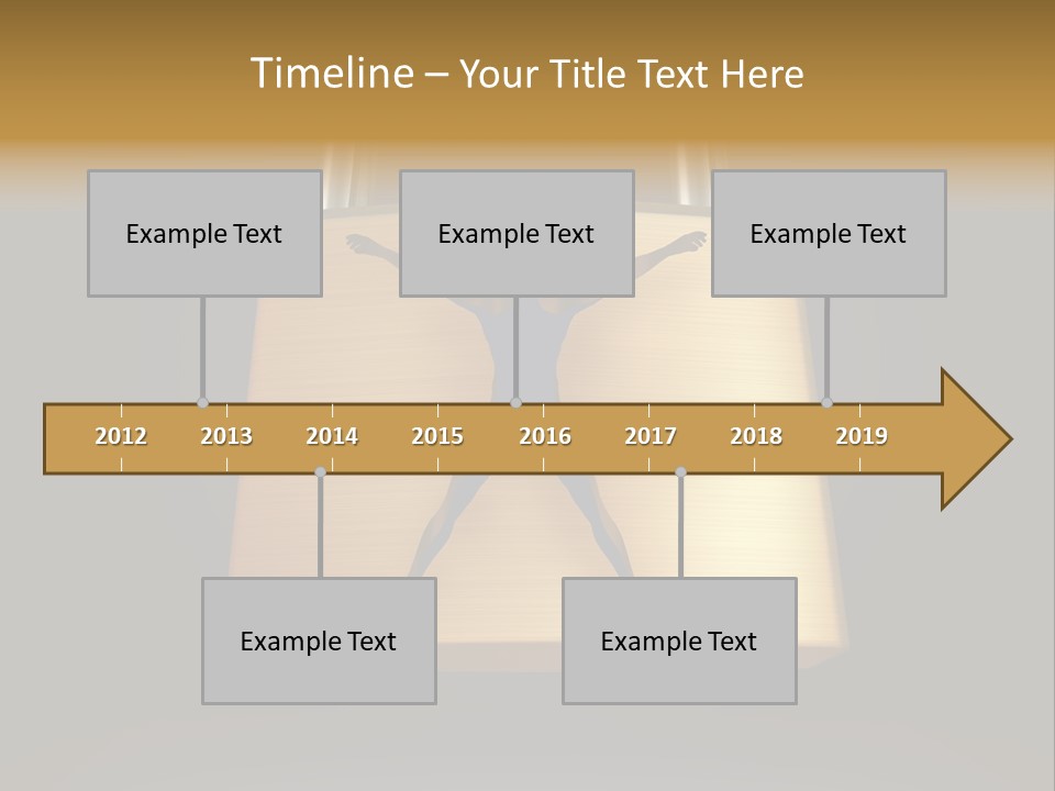 A Golden Padlock With A Man Standing On It PowerPoint Template