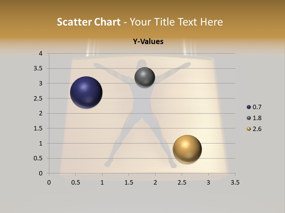 A Golden Padlock With A Man Standing On It PowerPoint Template