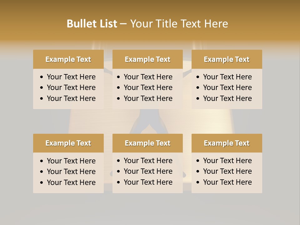 A Golden Padlock With A Man Standing On It PowerPoint Template