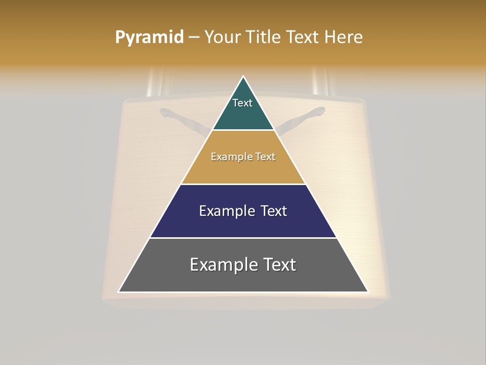 A Golden Padlock With A Man Standing On It PowerPoint Template