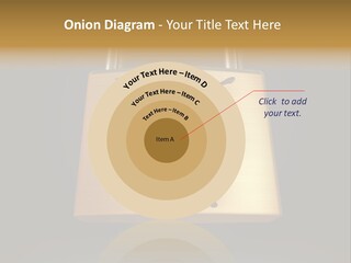 A Golden Padlock With A Man Standing On It PowerPoint Template