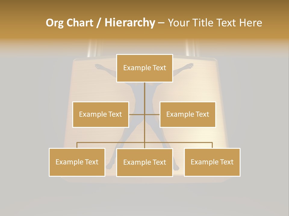 A Golden Padlock With A Man Standing On It PowerPoint Template