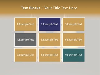 A Golden Padlock With A Man Standing On It PowerPoint Template