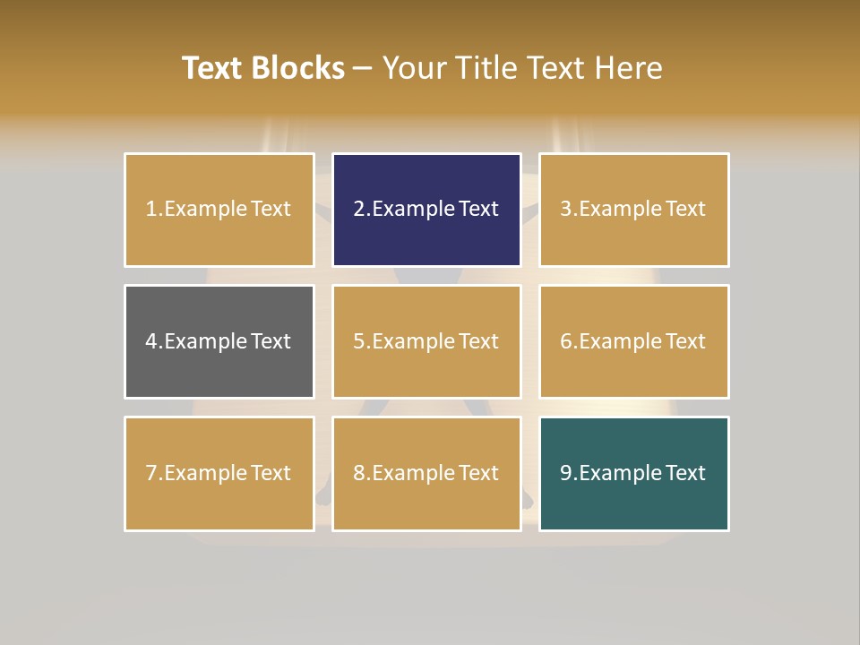 A Golden Padlock With A Man Standing On It PowerPoint Template