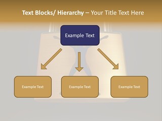A Golden Padlock With A Man Standing On It PowerPoint Template