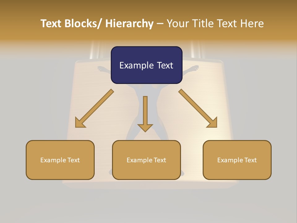 A Golden Padlock With A Man Standing On It PowerPoint Template