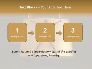 A Golden Padlock With A Man Standing On It PowerPoint Template