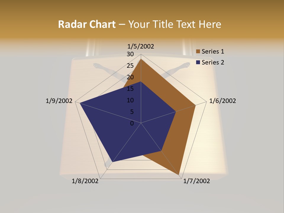 A Golden Padlock With A Man Standing On It PowerPoint Template