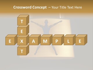 A Golden Padlock With A Man Standing On It PowerPoint Template