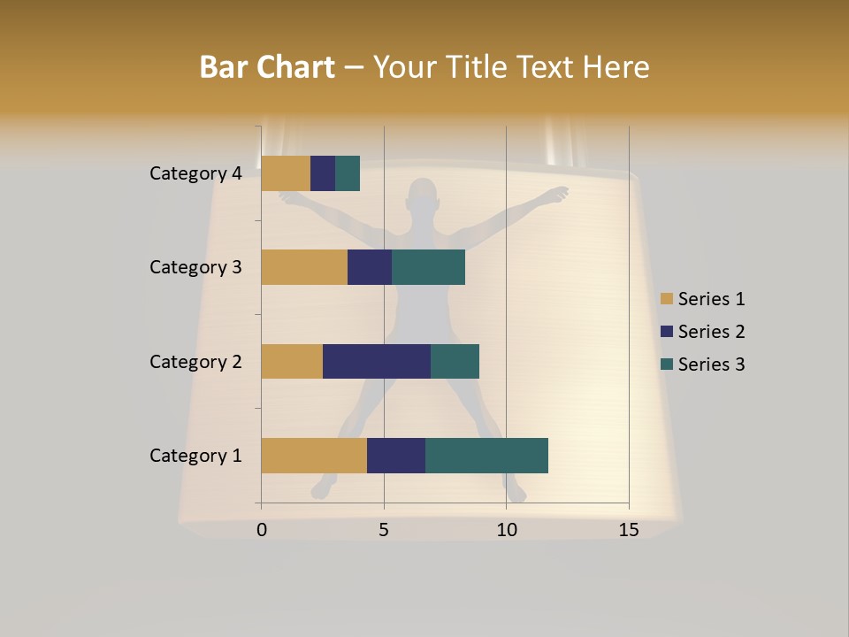 A Golden Padlock With A Man Standing On It PowerPoint Template