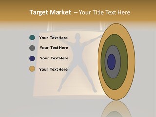 A Golden Padlock With A Man Standing On It PowerPoint Template