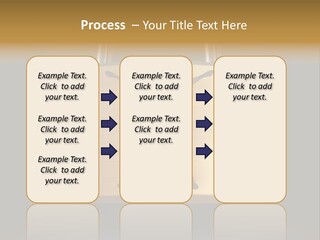 A Golden Padlock With A Man Standing On It PowerPoint Template