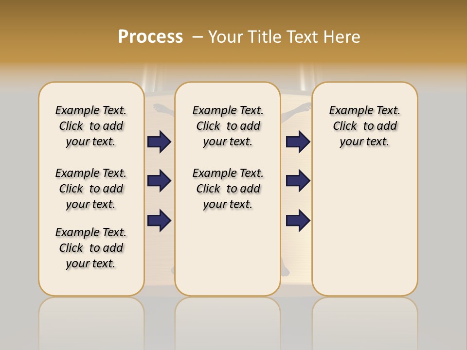 A Golden Padlock With A Man Standing On It PowerPoint Template