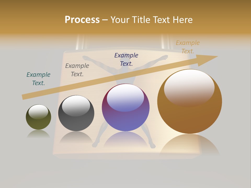 A Golden Padlock With A Man Standing On It PowerPoint Template