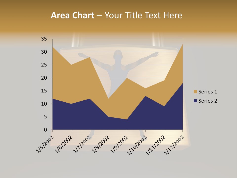 A Golden Padlock With A Man Standing On It PowerPoint Template
