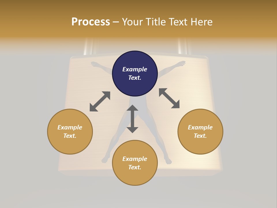 A Golden Padlock With A Man Standing On It PowerPoint Template