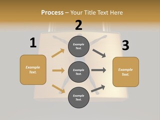 A Golden Padlock With A Man Standing On It PowerPoint Template