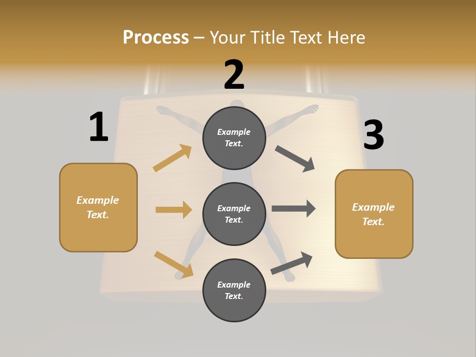 A Golden Padlock With A Man Standing On It PowerPoint Template