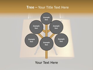 A Golden Padlock With A Man Standing On It PowerPoint Template