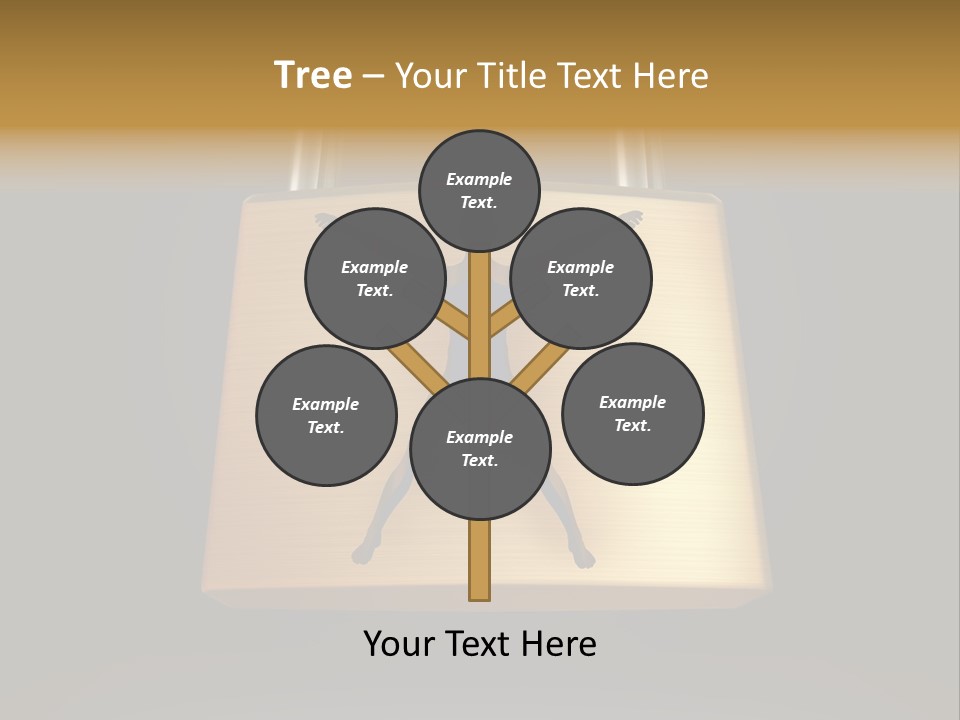 A Golden Padlock With A Man Standing On It PowerPoint Template