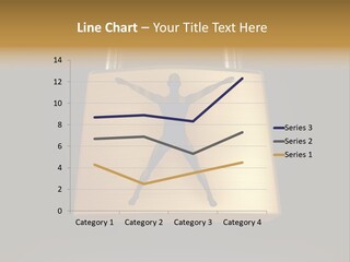 A Golden Padlock With A Man Standing On It PowerPoint Template