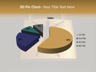 A Golden Padlock With A Man Standing On It PowerPoint Template